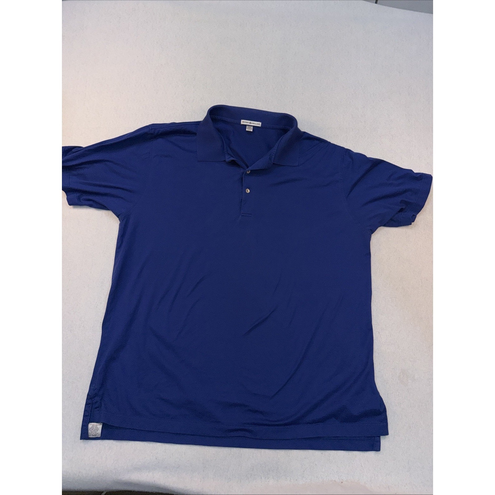 Peter Millar Polo Shirt Men's Xx Large Blue Short Sleeve Golf Stretch Casual